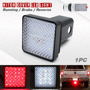 2" LED Tow Hitch Cover Light Driving Lamp for Truck/SUV (Red/White)