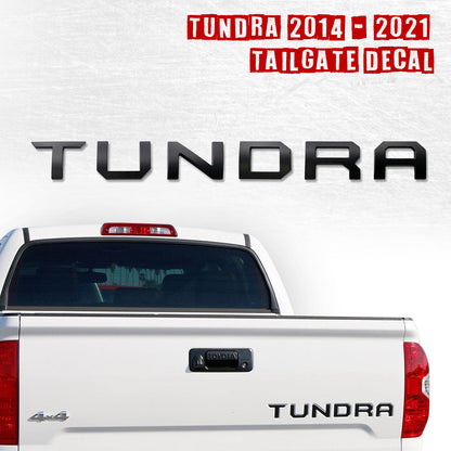 2014-2021 Tundra Plastic Tailgate Letter ABS Inserts Matte Black Decal