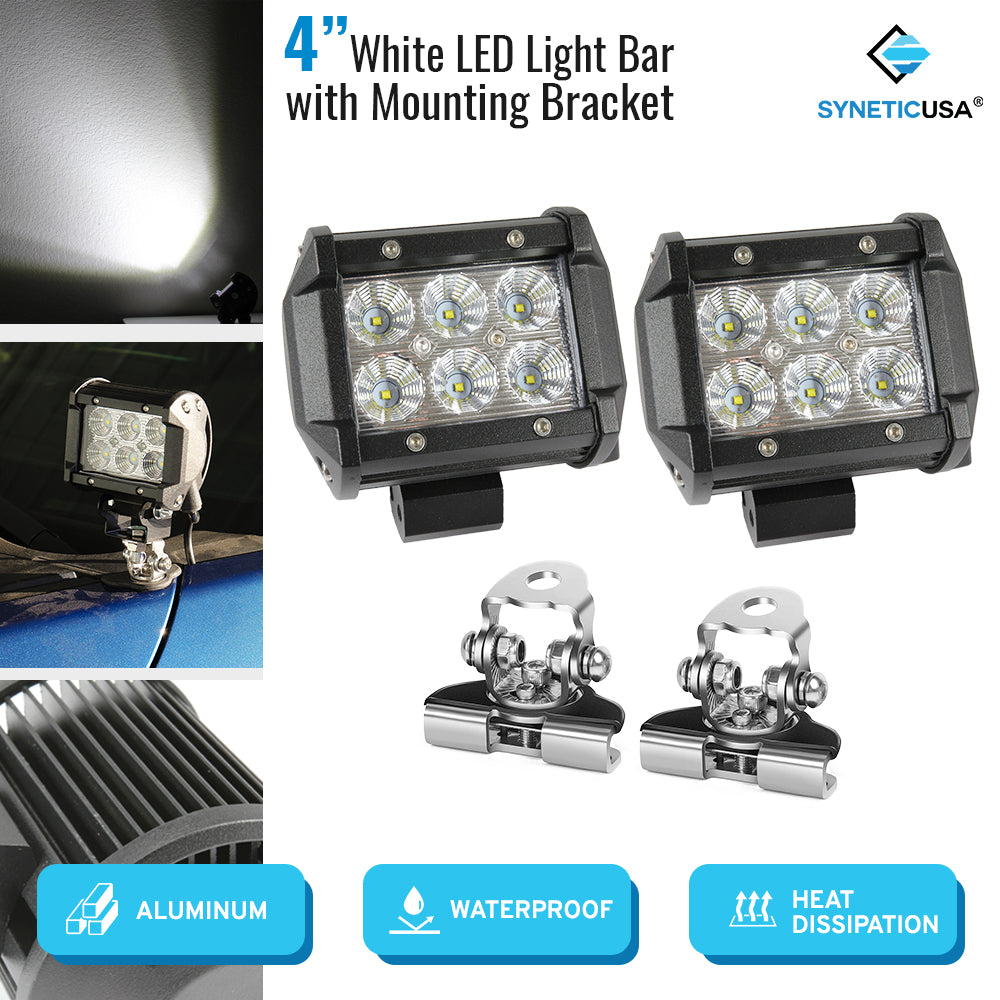 High Power 18W LED Spot Light w/ Adjustable Mounting Brackets