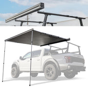 UNIVERSAL 8" X 6.5" PULL-OUT RETRACTABLE VEHICLE ROOFTOP SIDE AWNING TELESCOPING POLES