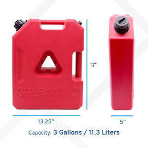 Plastic Portable Spare Gallon / Liter Fuel Tank Gas Container, Red
