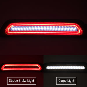 Smokes Lens LED 3rd Brake Light for 2007-2021 Tundra Rear Cargo Lamp (Strobe on Red)