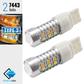 Switchback Dual Color White/Amber DRL Turn Signal Parking LED Light Bulbs