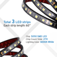 3pcs 60" LED Pickup Truck Bed Light Strips, 6000K White