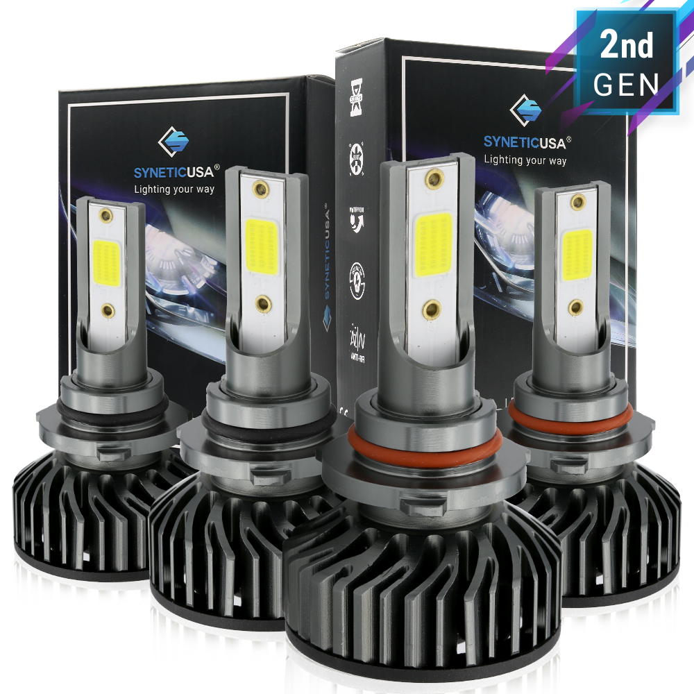 COB-F2 Series SYNETICUSA High/Low Beams LED Foglight Off-Road-Use Light Bulbs, 25W 6000K