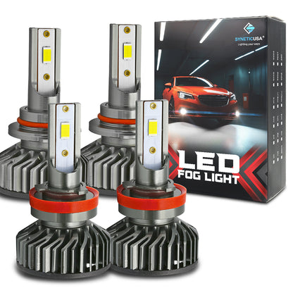 CSP-V2 Series SYNETICUSA High/Low Beams Off-Road-Use Fog Light LED Bulbs, 25W 6000K