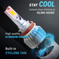 2 Sided SYNETICUSA High/Low Beams LED Light Bulbs 7800LM 6000K White