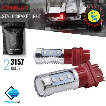 High Power White|Red|Yellow LED Brake Light Bulb Strobe Flash Tail Stop Parking Light