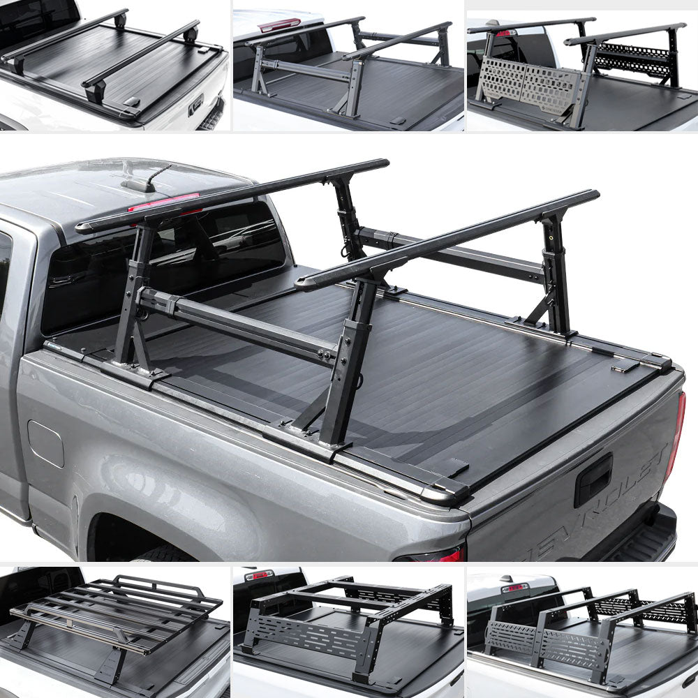 [2-in-1 Bundle] Colorado/Canyon Retractable Tonneau Cover w/ Rack System