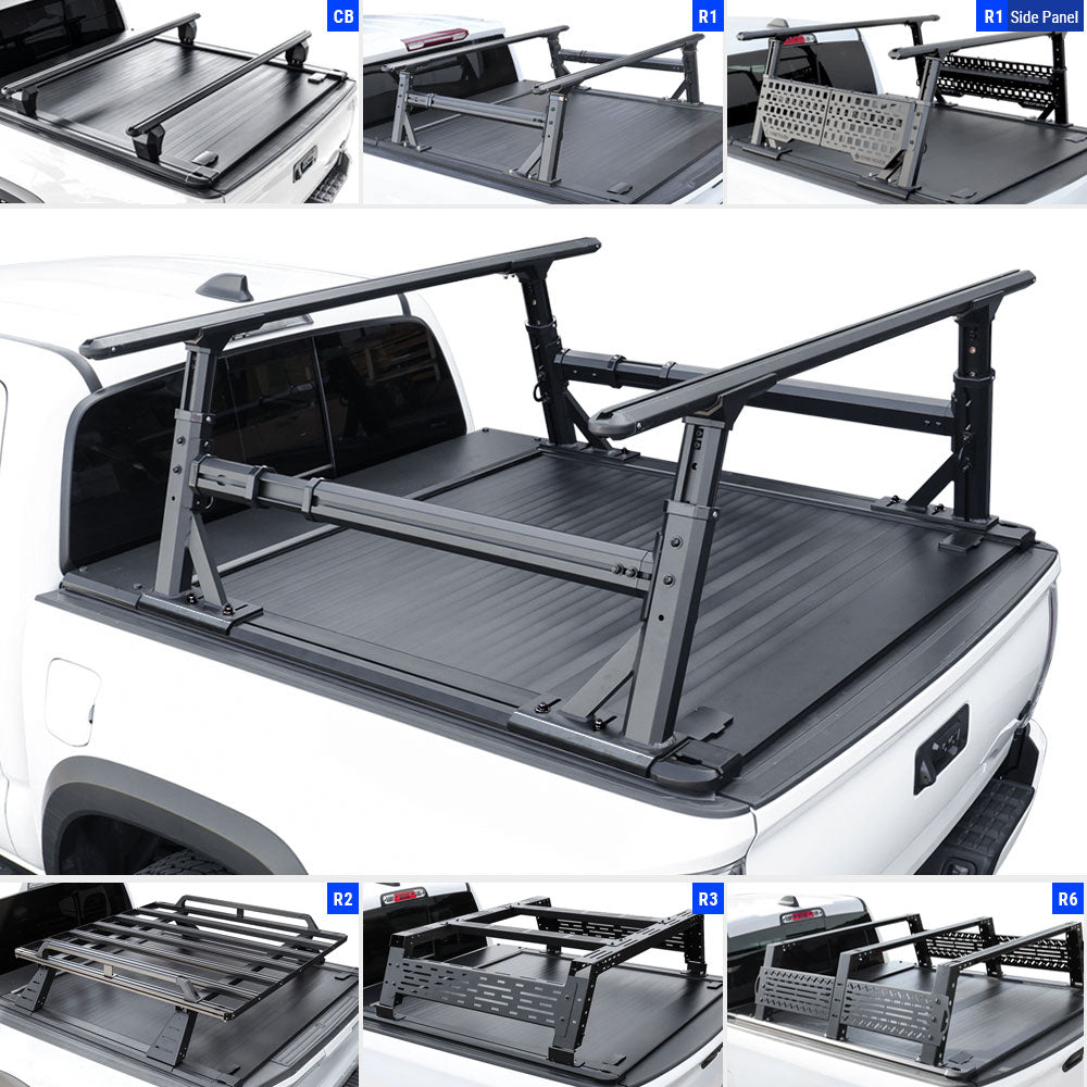 [2-in-1 Bundle] Nissan Titan Retractable Tonneau Cover w/ Rack System