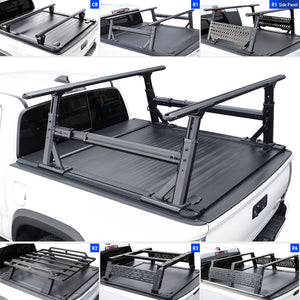 [2-in-1 Bundle] Nissan Frontier MR Retractable Tonneau Cover w/ Rack System