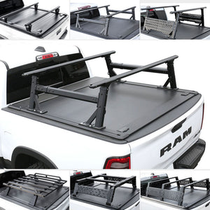 [2-in-1 Bundle] Ram 1500/2500/3500 Retractable Tonneau Cover w/ Rack System