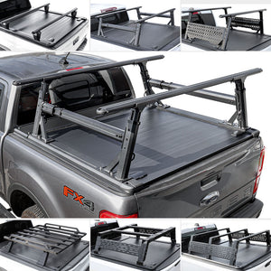 [2-in-1 Bundle] Ford Ranger Retractable Tonneau Cover w/ Rack System