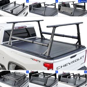 [2-in-1 Bundle] Silverado/Sierra 2500 3500 Retractable Tonneau Cover w/ Rack System