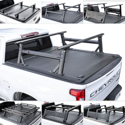 [2-in-1 Bundle] Silverado/Sierra 1500 Retractable Tonneau Cover w/ Rack System